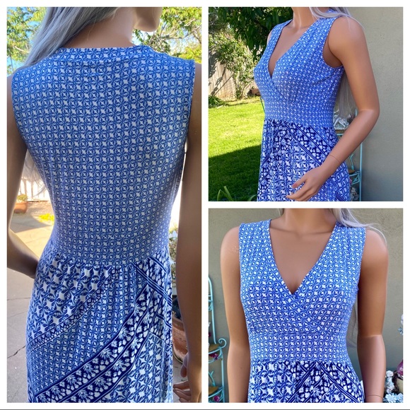 🎉HP🎊 LLBean Maxi Sleeveless Surplice Sundress - Picture 7 of 16